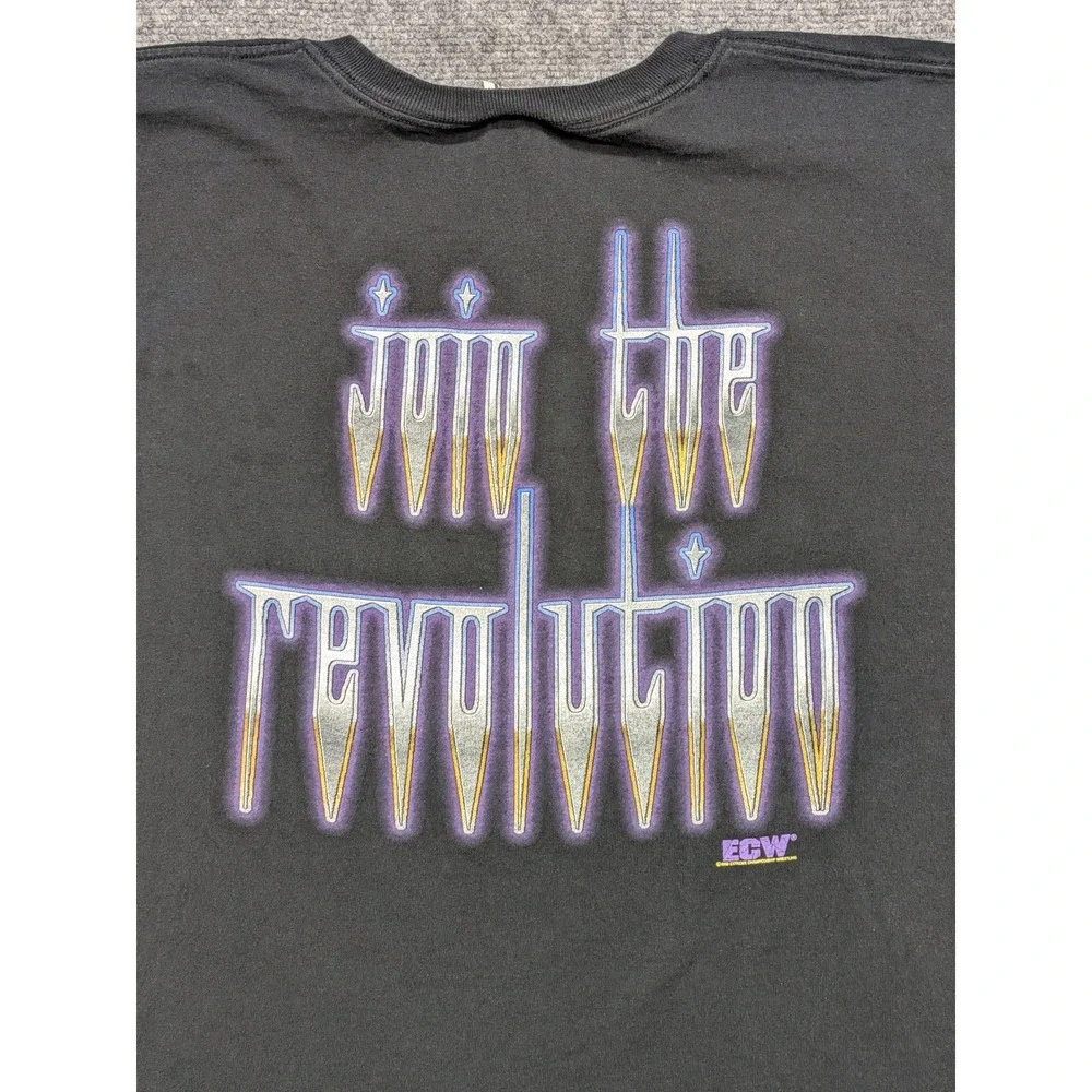Vintage 2000 ECW Join The Revolution T-Shirt 2X ECF'NW Y2K‎ Wrestling Baggy Tee